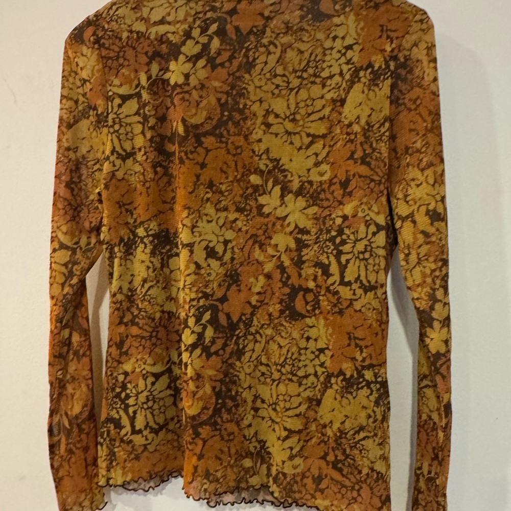 Axcess Sheer Floral Mesh Top| Y2K - Picture 6 of 6